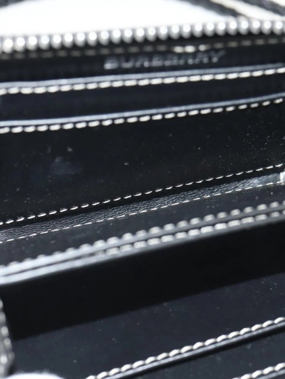 BURBERRY Coin Purse Neck Pouch PVC Beige Silve - Picture 10 of 16